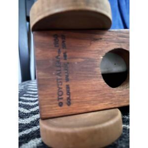 Toystalgia Wooden Clown Car Handcrafted Vintage Toy Car 1980